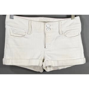 Lilly Pulitzer Clifton Short White Denim Womens Size 2 Cuffed 3" Inseam